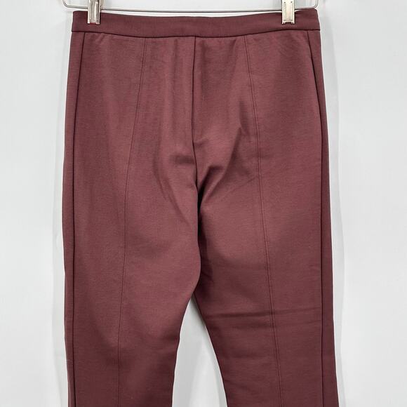 IMAN Global Chic Power Ponte Ankle Pant w/ Illusion Seaming BROWN Womens Size 4 - Picture 7 of 10